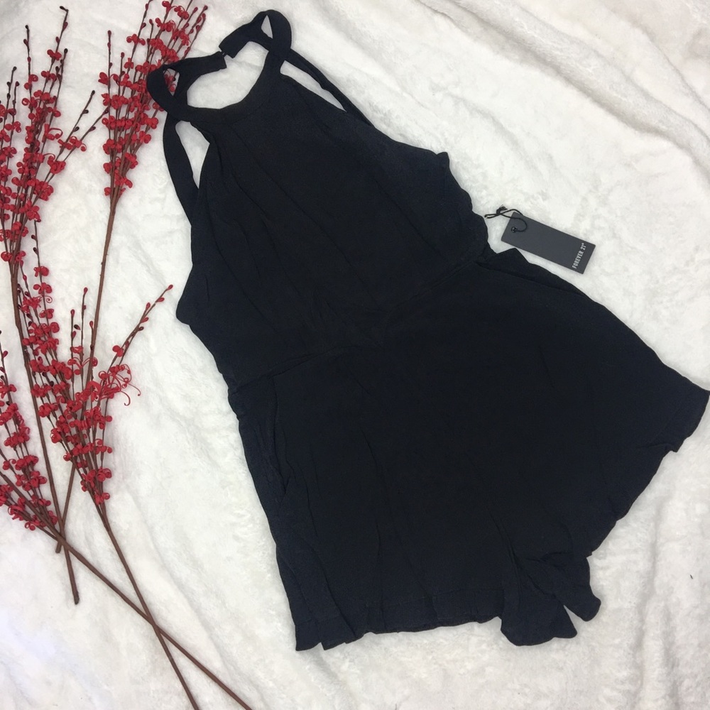 Forever21 - Halter Neck Open Back Romper